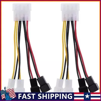2pcs 4-Pin To 3-Pin Fan Power Cable Adapter Connector 12v*2 / 5v*2 • $5.97