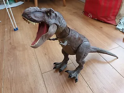 Jurassic World T Rex Bite N Fight Tyrannosaurus Rex Figure Toy Large Jointed • £13.50