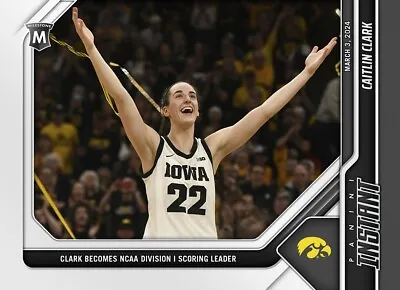 23/24 NCAA Panini Instant 49 CAITLIN CLARK ALL TIME SCORING LEADER IOWA PRESALE • $9.88