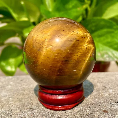 124G  Large Natural Tiger Eye Stone Crystal Ball Quartz Healing Sphere Décor • $5.50