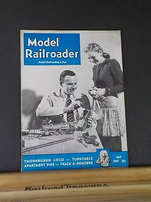 Model Railroader Magazine 1949 April Thornburgh Loco Turntable Track & Roadbed • $5