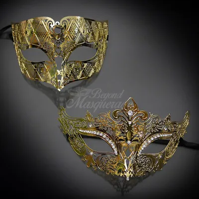 Metal Masquerade Mask Couples Masquerade Mask Couple Masquerade Ball Mask • $25.46