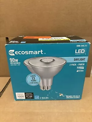 Ecosmart 2-Pack 90W Replacement LED Daylight PAR38 Dimmable Bulbs 1050 Lumens • $15.99