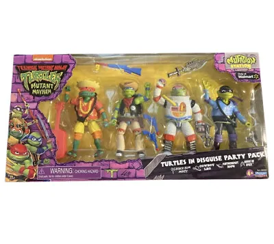 NEW TMNT Mutant Mayhem Turtles In Disguise 4 Pack Figures 2023 Playmates Walmart • $29.89
