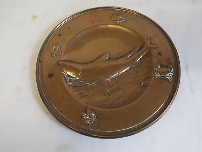Old Japanese Bronze Dish With Koi Carp Etc. • £30