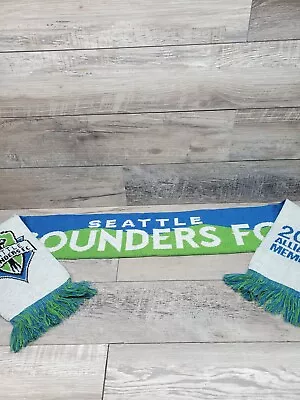 MLS Seattle Sounders FC Acrylic Scarf Adidas Adult Blue Green 2018 Member Seattl • $3.47