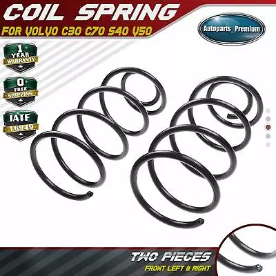 2x Front Coil Springs For Volvo C30 2007-2013 C70 2006-2013 S40 2004-2010 V50 • $37.99