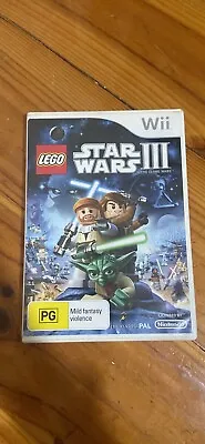 Nintendo Wii Game NTSC - LEGO Star Wars III: The Clone Wars - With Manual • $15