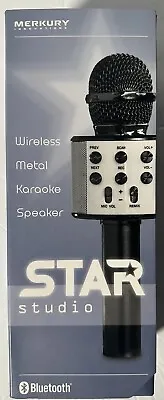Star Studio Wireless Metal Karaoke Speaker Bluetooth By Merkury Innovations NEW • $15.97