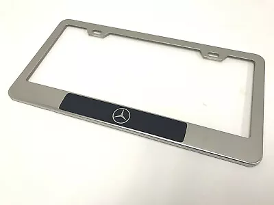 1 Pc [MERCEDES LOGO] Box Style STAINLESS STEEL CHROME License Plate Frame • $13.20