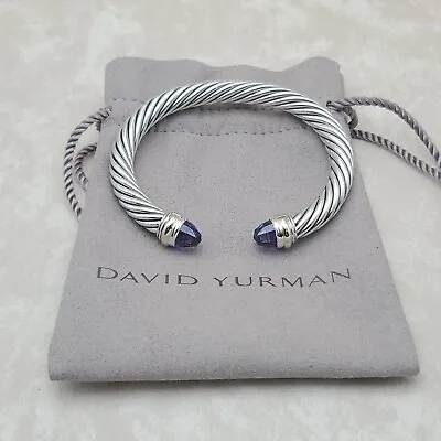 David Yurman 7mm Cable Classic Collection Bracelet  & Amethyst 14K Yellow Gold  • $237.50