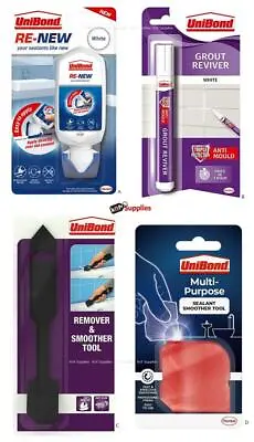 UniBond Kitchen Bathroom White Anti-Mould Sealant Re-New Renew Grout Pen Tool • £4.95