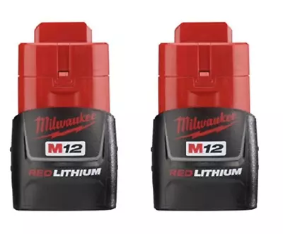 2 New Genuine Milwaukee 48-11-2401 Batteries 12 Volt  M12 Red Lithium Ion OEM • $43.95