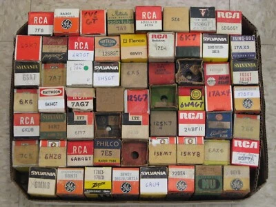 $14.75 • Buy Box Lot Of [61] Vintage TV / AUDIO / GUITAR / AMPLIFIER / HAM / RADIO Tubes