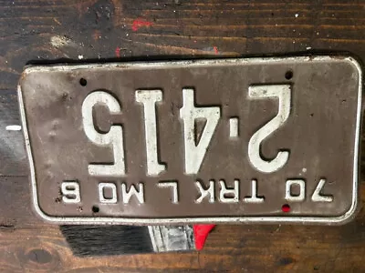 1970 Missouri Truck L 8 License Plate Vintage Condition 2-415 Rat Rod • $24.99