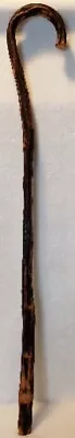 Vintage Wooden Walking Stick Cane Crutch Knotted Wood Rustic Folk Art Patina  • $39.99