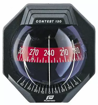 Nautoscontest 130 Compass - 17291 - Vertical Mount - Black Compass With Red Card • $291.70