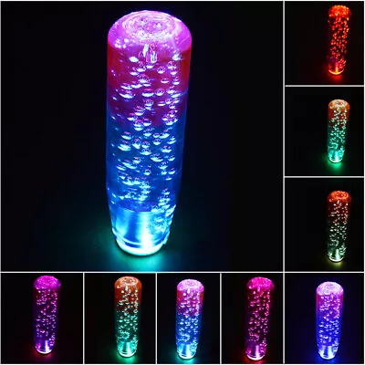 Car LED Light RGB Shift Knob Stick Crystal Purple Blue Bubble Gear Shifter 10CM • $23.99