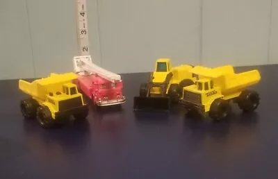 Vintage 1992 McDonalds Tonka Dump Trucks (2)  Loader (1) Firetruck (1)  (4 Toys) • $6.82