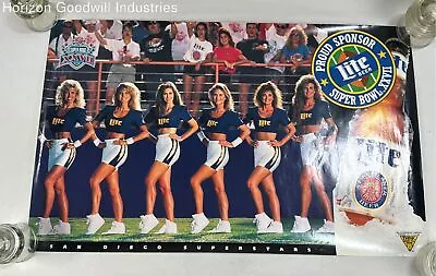 2 Piece Vintage Miller Lite Beer Pin-Up & Superbowl Promo Posters Bundle Lot • $7.99