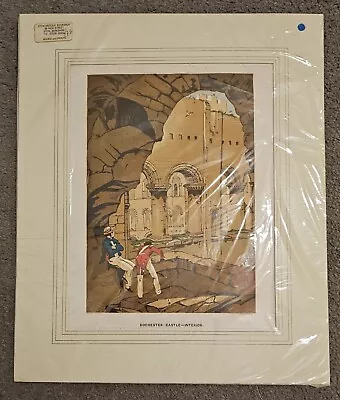 £21.52 • Buy ROCHESTER CASTLE INTERIOR, KENT,original Coloured Antique Print C1865