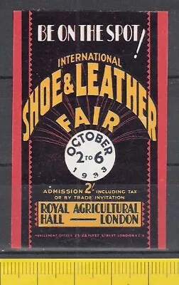 Vignette International Shoe & Leather Fair London 1933 ** UK Shoes & Leather • £2.57