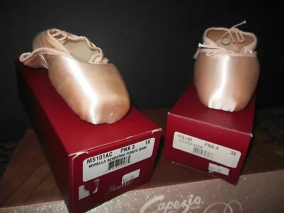 Mirella Pointe Shoes MS101AC Academic & MS140 Whisper Satin Toe Shoes Dance • $59.99