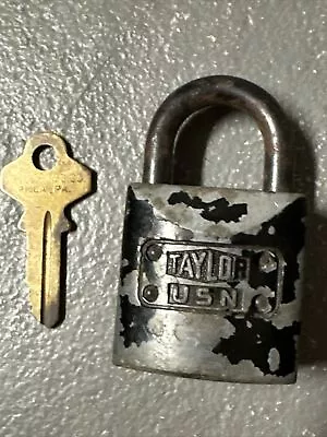 Vintage USN Taylor Lock Philadelphia With Key - US Navy • $45