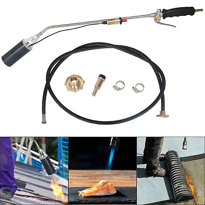 £21.35 • Buy Long Arm Propane Butane Gas Torch Burner Blow Kit Roofers Roofing Brazing + Hose