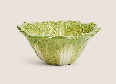 NEW M&S Vintage Retro Cabbage Lettuce Leaf Serving Dish Nibble Bowl MOTHERS DAY! • £14.99