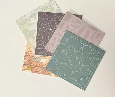 Mini Note Cards  Any Occasion 3 X 3 With Envelopes Set Of 5 Handmade Masculine • $7.99