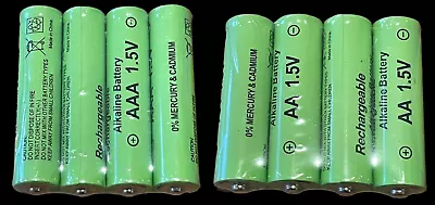 AAA AA Rechargeable Batteries Battery 1.5v Alkaline Solar Lights Toys Remote • £4.59