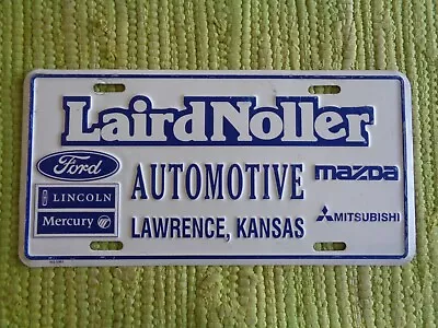 Vintage Laird Noller Ford Lincoln Mercury DEALER License Plate Lawrence KS Tag • $29.95