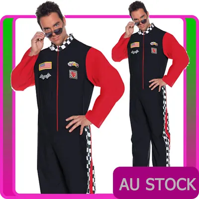 Mens Adult Racing Costume Racer Sport Driver Super Car Grid Jumpsuit  • $30.49