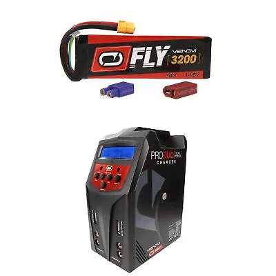 Venom Fly 30C 4S 3200mAh 14.8V LiPo Battery And Pro Duo Charger Combo • $169.98