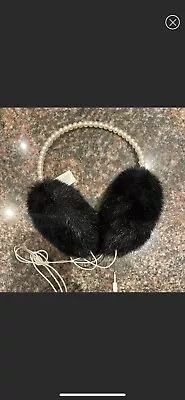 Earmuff Headphones Faux Fur Plays Music • $14.72