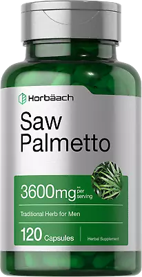 Saw Palmetto Extract 3600mg | 120 Capsules | Prostate Supplement | By Horbaach • $10.09