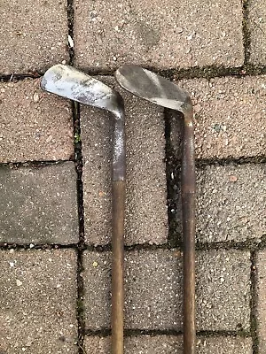 Antique HICKORY SHAFT Golf Club LOT Niblick Special Wilson Mashie HAND FORGED • $85