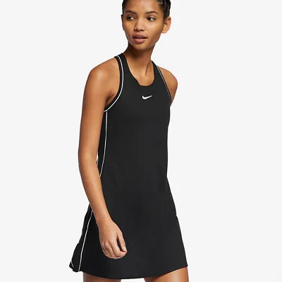 £46.99 • Buy Womens Nike Court Dry Tennis Dress Size S-xl (939308 010) Black / White