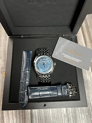 Vacheron Constantin Fiftysix Blue Complete Set Bracelet And Strap Men’s Watch • $13800