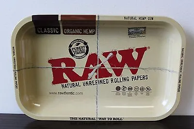 RAW Small Metal Rolling Tray Vintage Style~7x11 Used Discount Sale  • $7.99