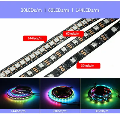 Digital WS2812B WS2813 WS2815 IC LED Pixel Strip Light Individually Addressable • $9.41