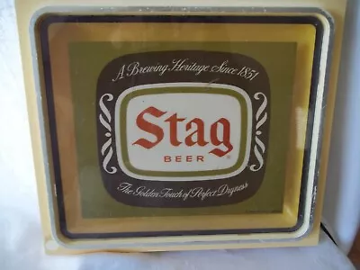 Vintage Hanging Lighted Stag Beer Sign Square  14 X16 X2  • $179.99