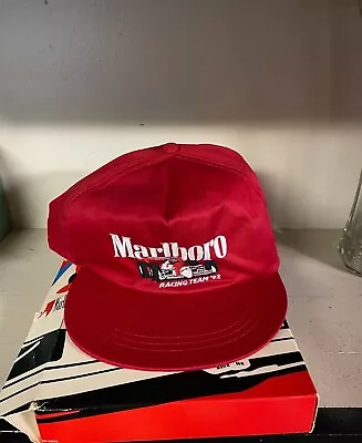 Vintage 1992 Marlboro Racing Team Hat Red In Original Box • $44