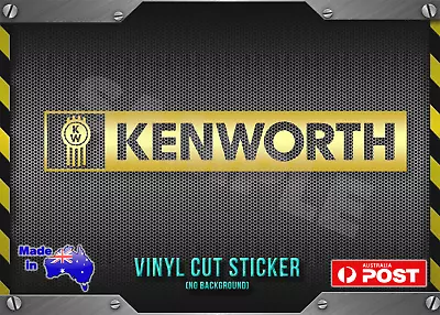 KENWORTH Truck Vinyl CUT Sticker Decal GOLD 220mm Bullbar Bonnet Semi Tool Box • $5.95