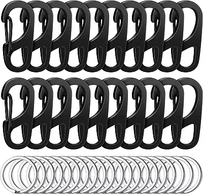 40 Pieces Mini Carabiner Clip Tiny Keychain Carabiner Mini Keyring For Backpack/ • $11.99