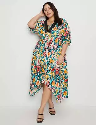 BeMe - Plus Size - Womens Maxi Dress - Green - Summer Floral A Line Dresses • $27.60