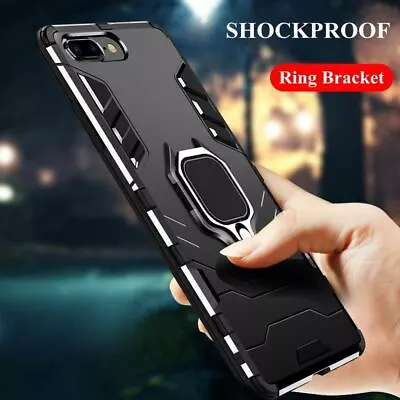 For IPhone 13 12 11 Pro Max 7 8 SE Hybrid Shockproof Ring Holder Case Hard Cover • £5.79