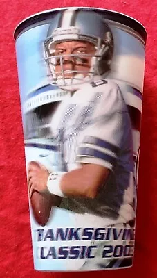 Dallas Cowboys 2003 Thanksgiving Classic Hologram Cup Troy Aikman Miller Lite • $10.99