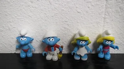 Mega Bloks Smurfs Figures By Peyo 4 Figures Smurfette Beach Smurf • $39.99